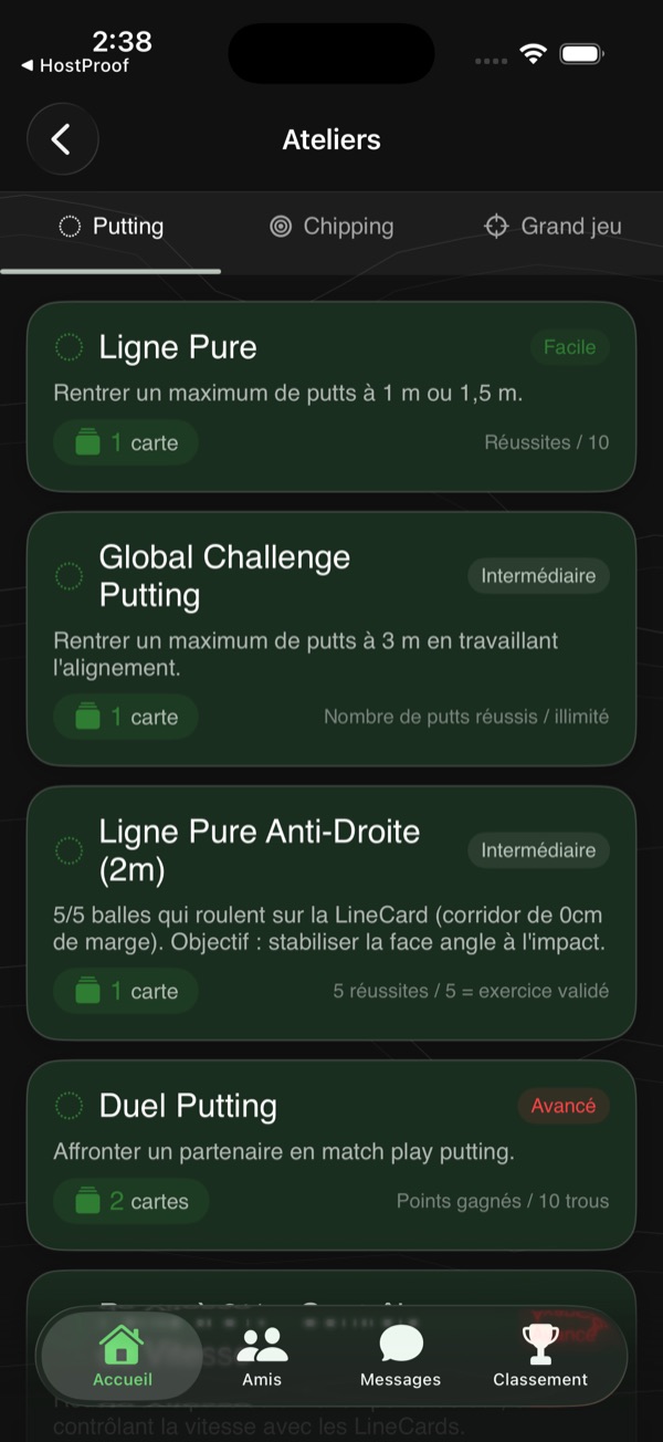 Ateliers list